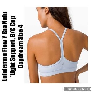 Lululemon Flow Y Bra Nulu *Light Support, B/C Cup Daydream Size 4
